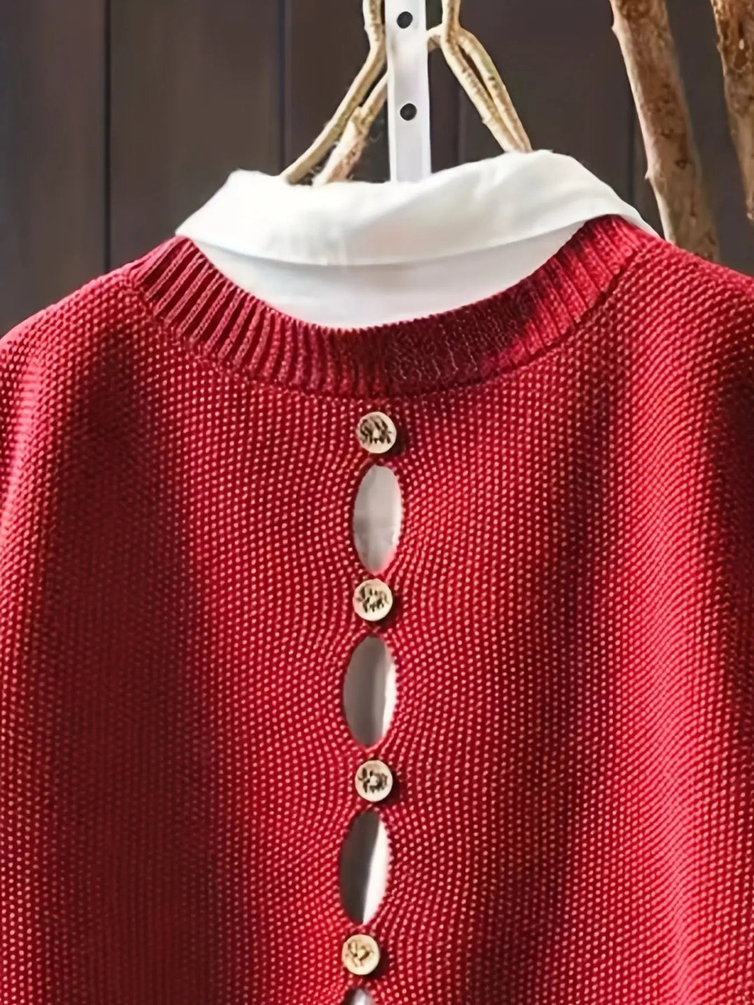 Comfortable Sweater Vest for Women with Round Neck Sleeveless Button Back Relaxed Oversized Knit Style