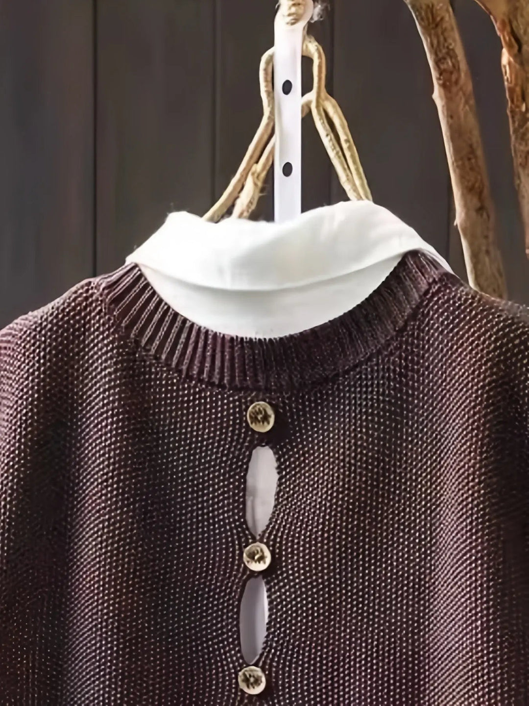 Comfortable Sweater Vest for Women with Round Neck Sleeveless Button Back Relaxed Oversized Knit Style