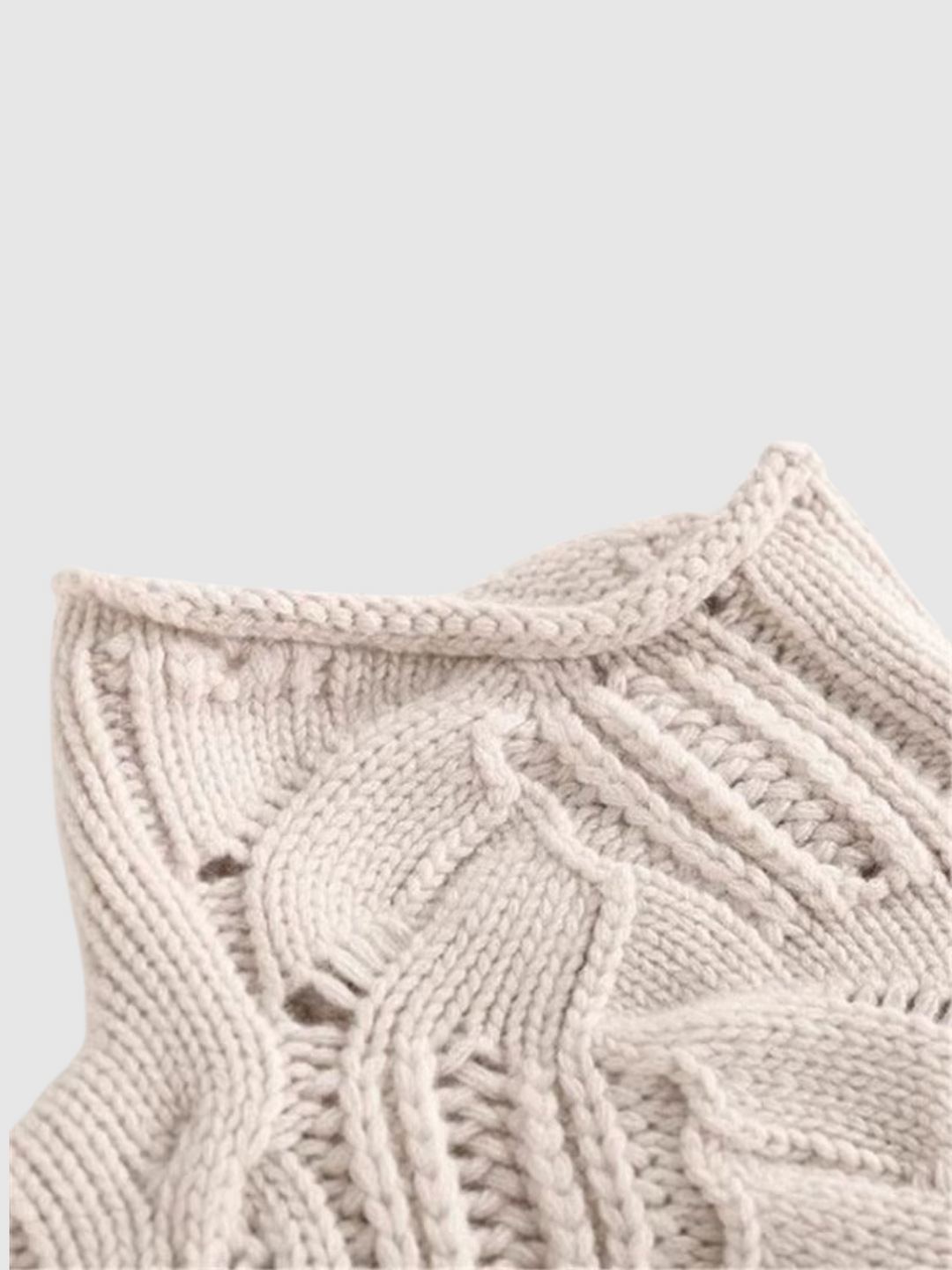 Comfortable Cable Knit Sweater for Women with High Neck Long Sleeve Relaxed Oversized Knit Style