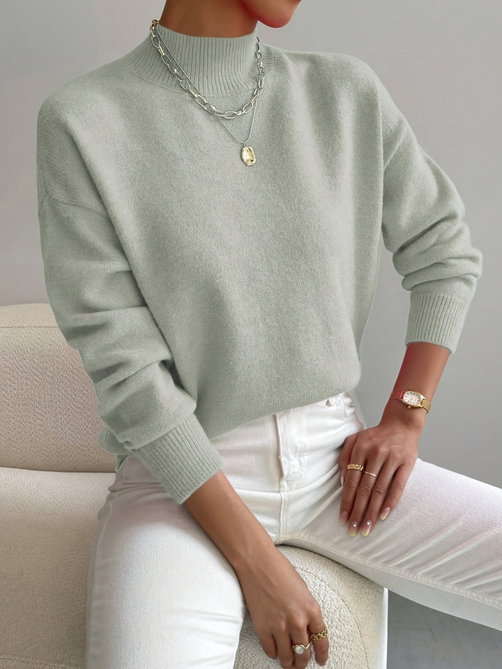 Comfortable Mock Neck Sweater for Women
