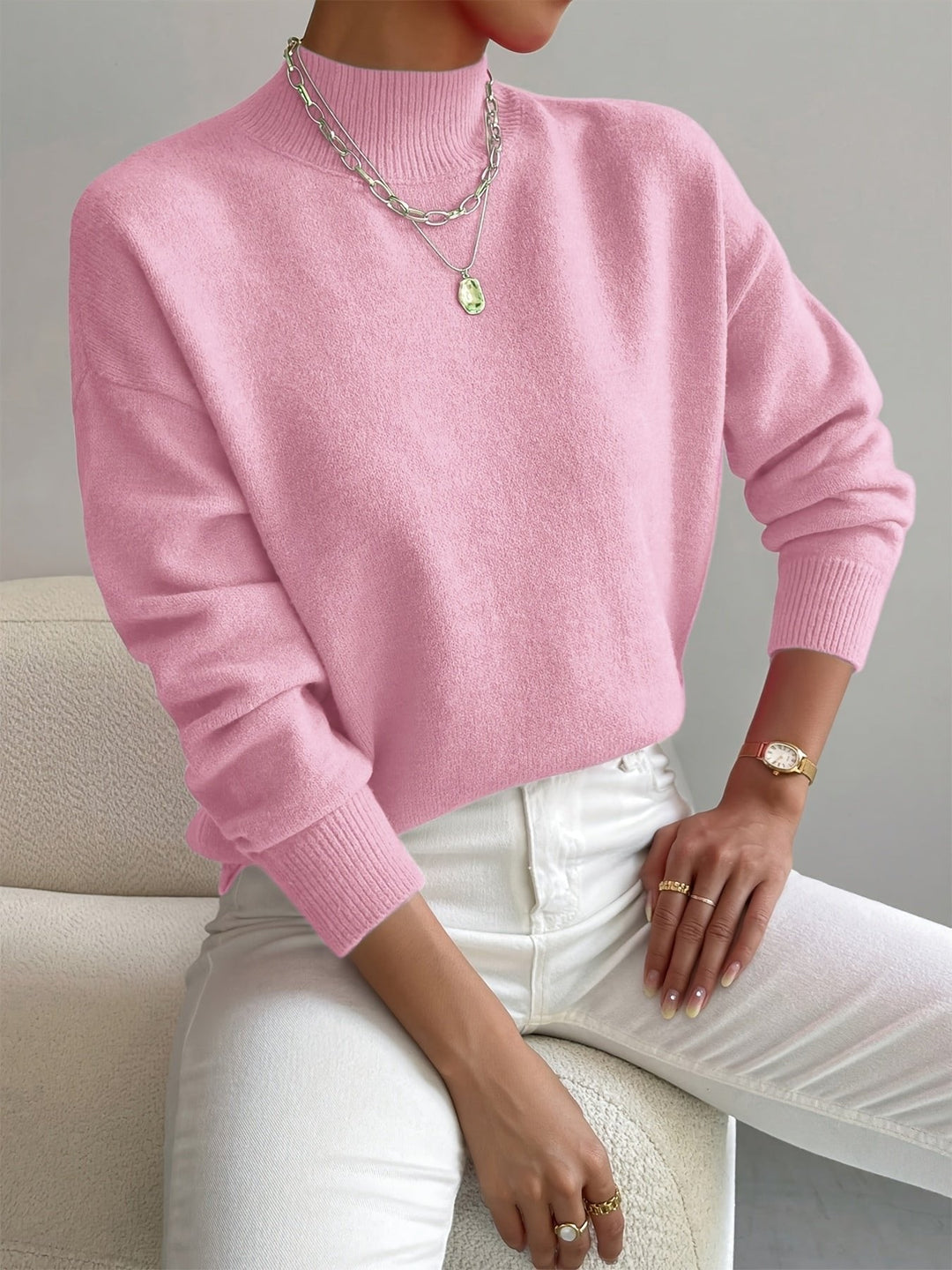 Comfortable Mock Neck Sweater for Women – view 3