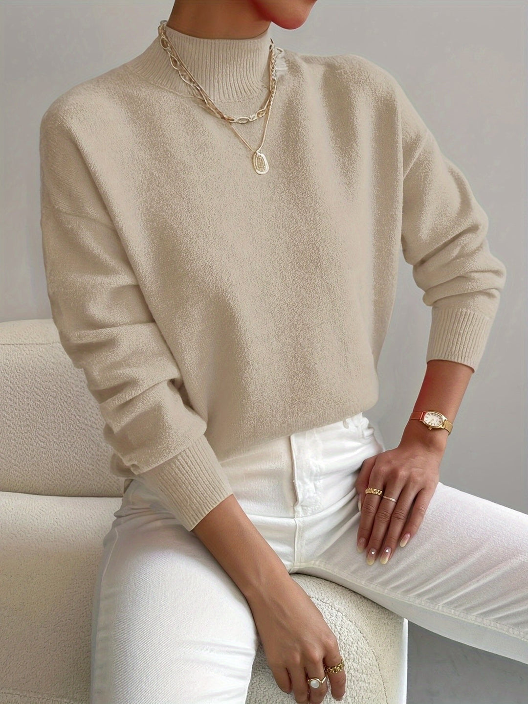 Comfortable Mock Neck Sweater for Women – view 5