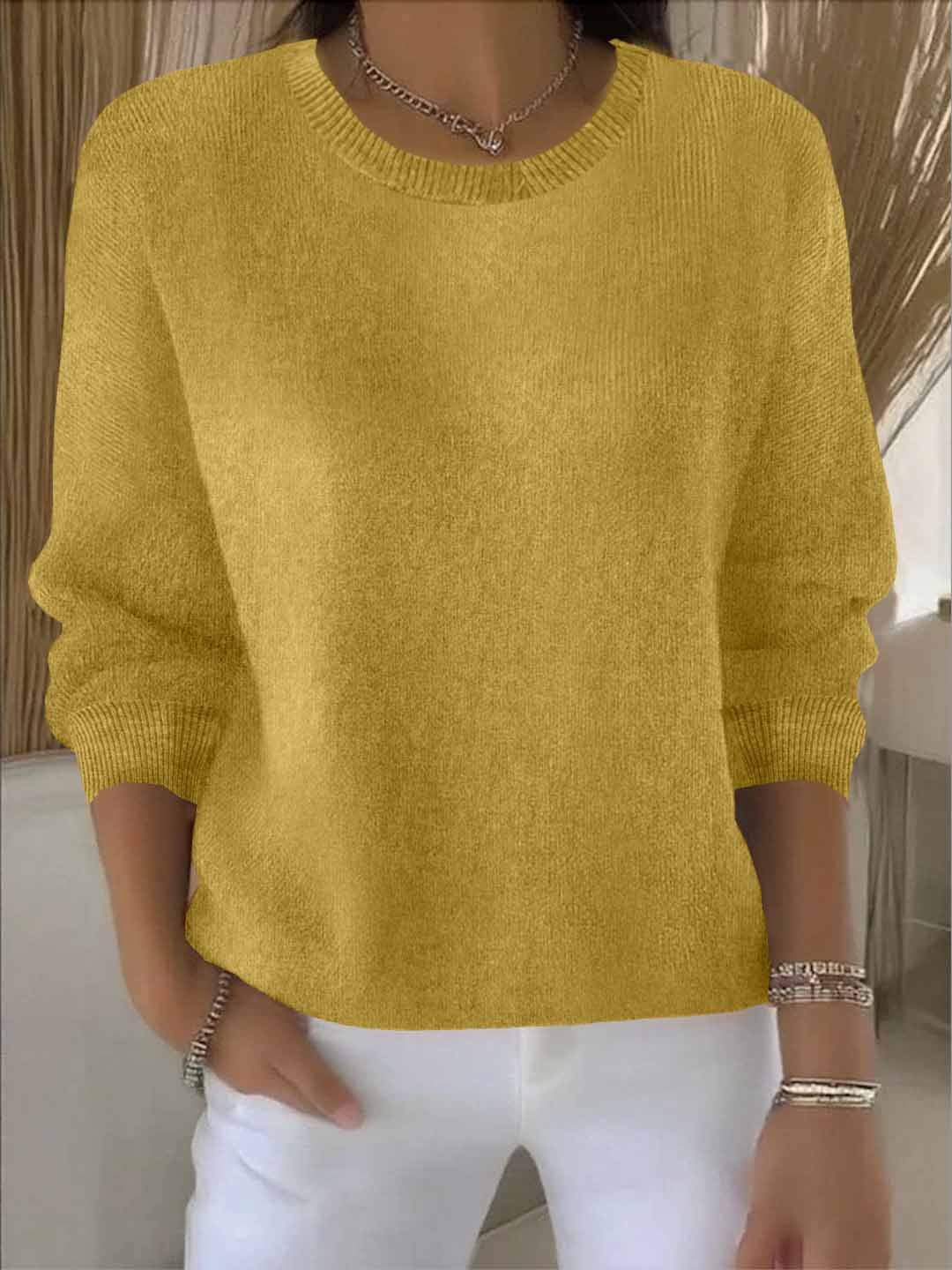 Comfortable Ribbed Sweater for Women